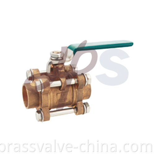 Brass Forging 3pc Ball Valve Hb38